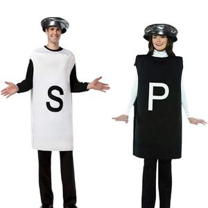 Salt and Pepper adult costume set